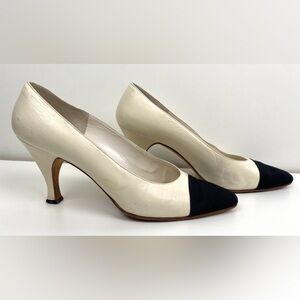 Rene Mancini Paris Two-Tone Heels